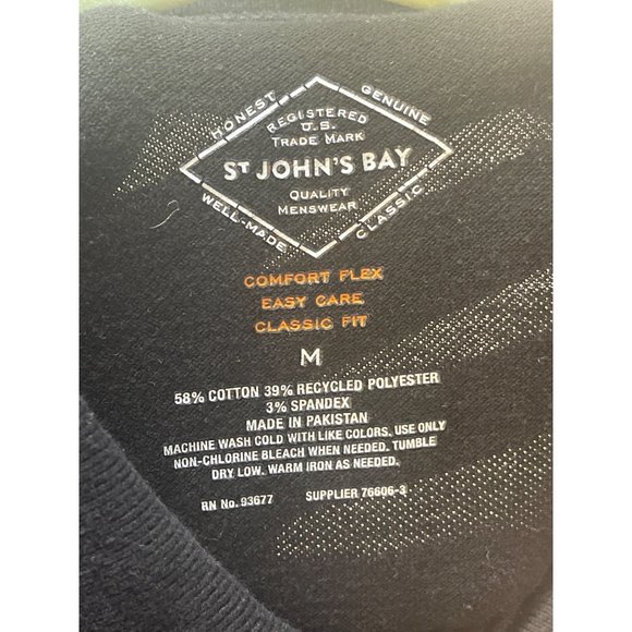 St. John's Bay comfort Flex Mens Medium Classic Fit Short Sleeve Polo Shirt pre- - Picture 9 of 9